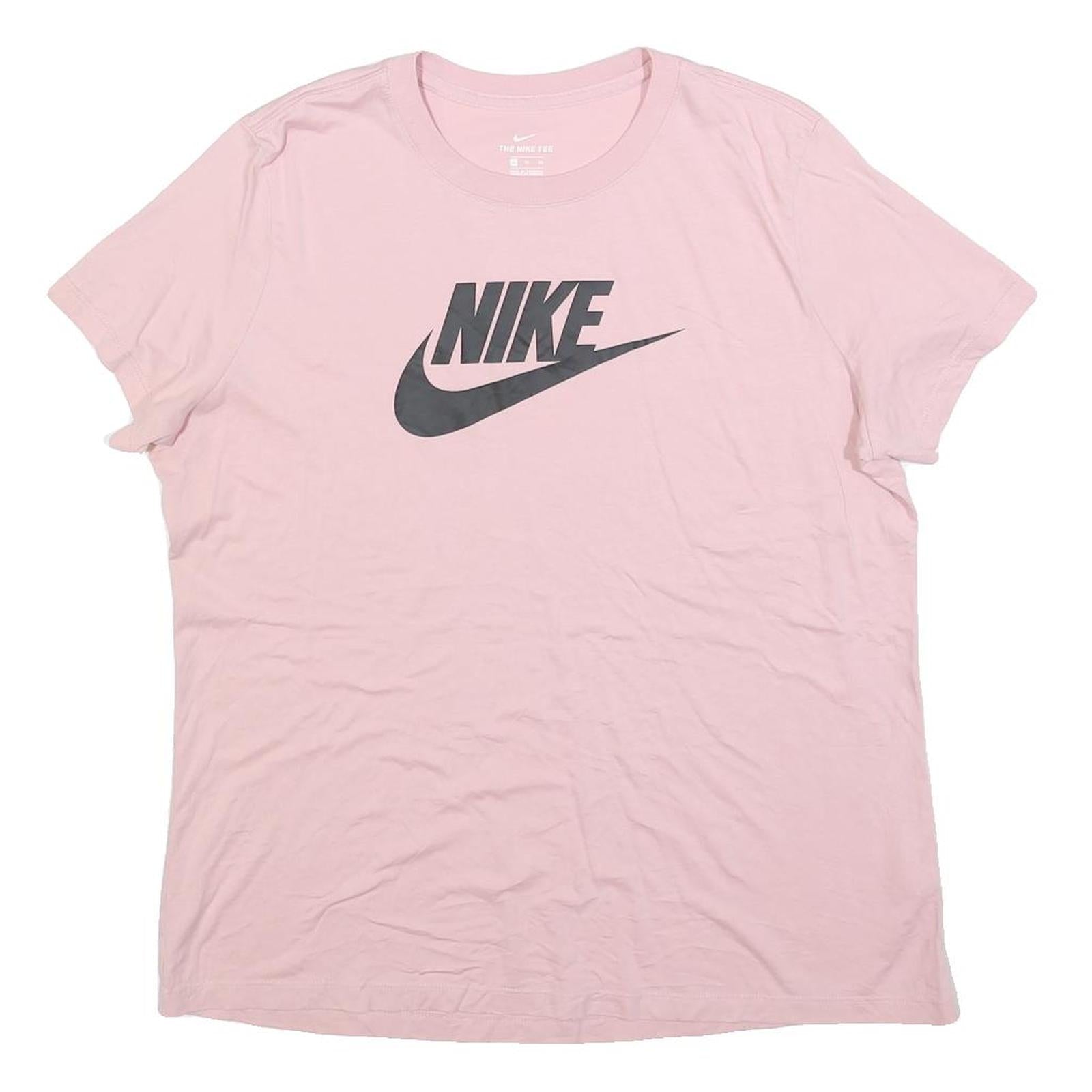 Buy NIKE Womens Pink XL T-Shirt Short Sleeve Crew Neck Cotton Blend Logo Print Refurbished - $19.49 NIKE Womens Pink XL T-Shirt Short Sleeve Crew Neck Cotton Blend Logo Print Refurbished - N/A refurbished available on Cerqular