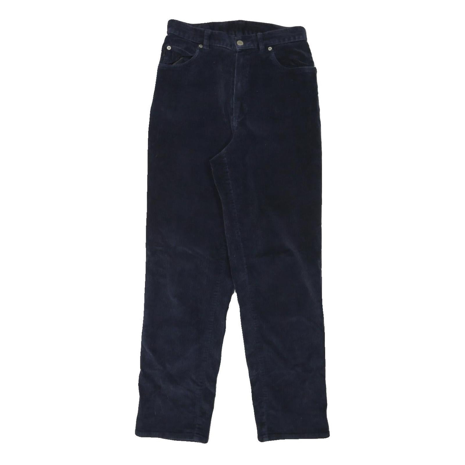 LAUREN RALPH LAUREN Womens Cotton Blend Navy Slim Straight Trousers W26 L29 Refurbished - N/A refurbished available on Cerqular