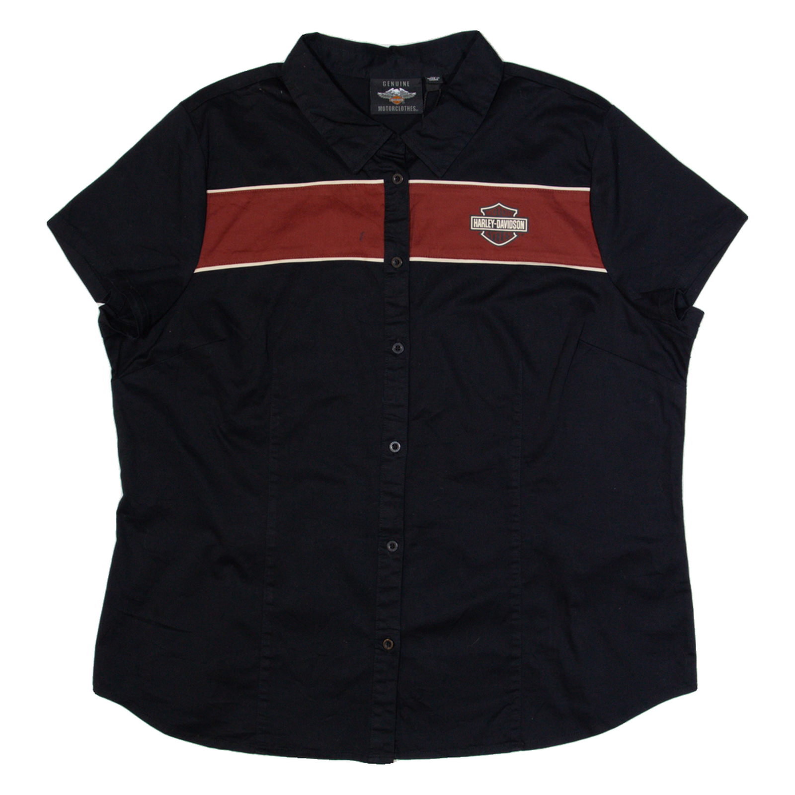 HARLEY DAVIDSON Womens Worker Shirt Black 2XL Refurbished - N/A refurbished available on Cerqular