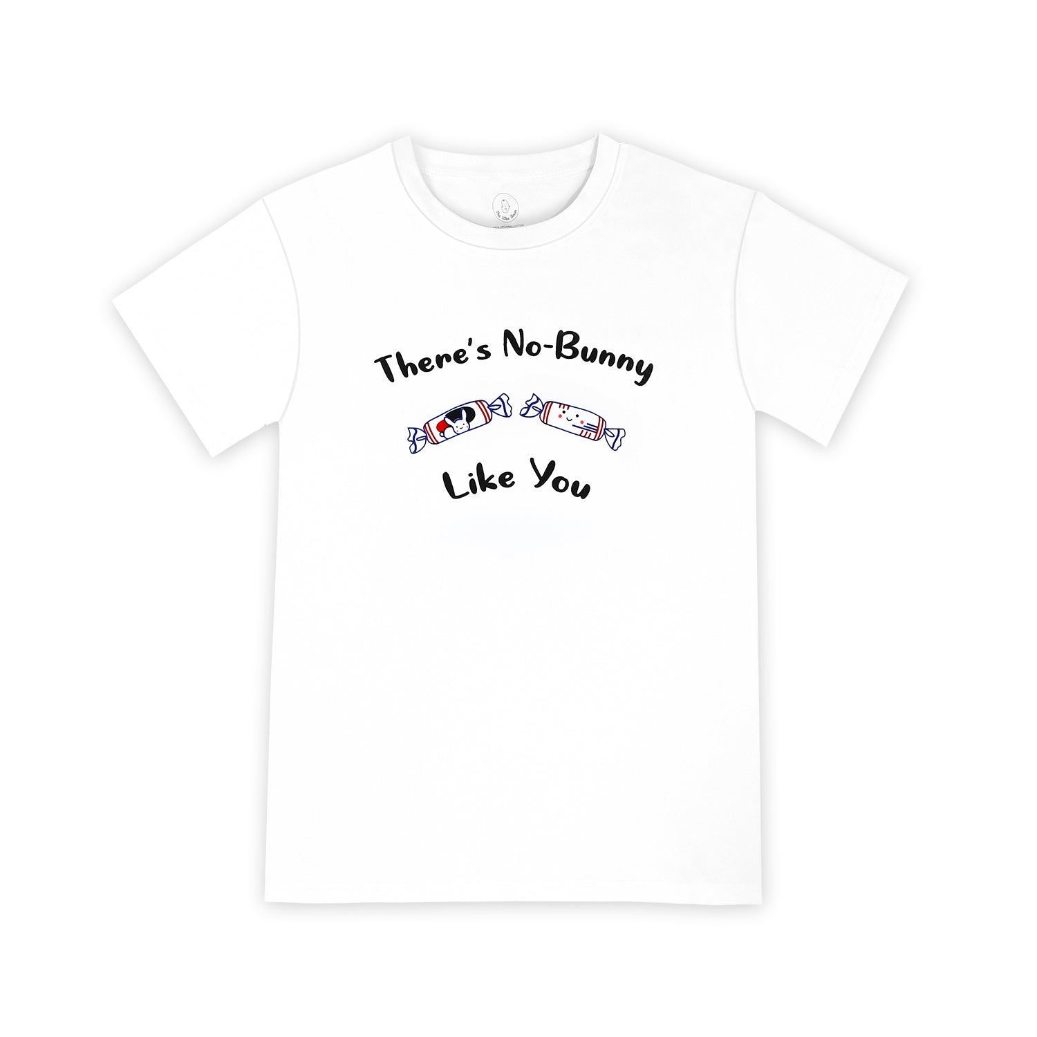 Organic Cotton Adult T-Shirt - White Bunny Candy | Size: Small Refurbished - The Wee Bean refurbished available on Cerqular
