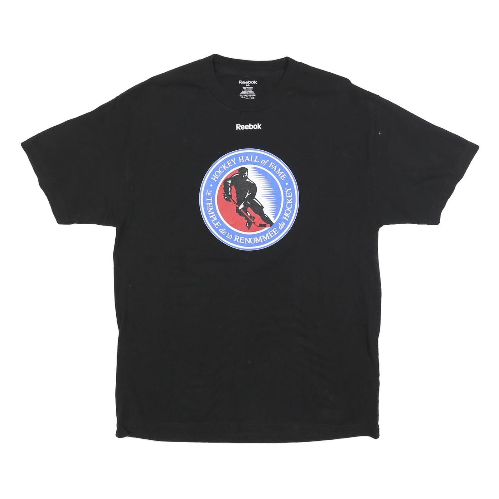 Buy REEBOK Mens Black Hockey Hall Of Fame Graphic T-Shirt L Crew Neck Short Sleeve Refurbished - $19.49 REEBOK Mens Black Hockey Hall Of Fame Graphic T-Shirt L Crew Neck Short Sleeve Refurbished - N/A refurbished available on Cerqular