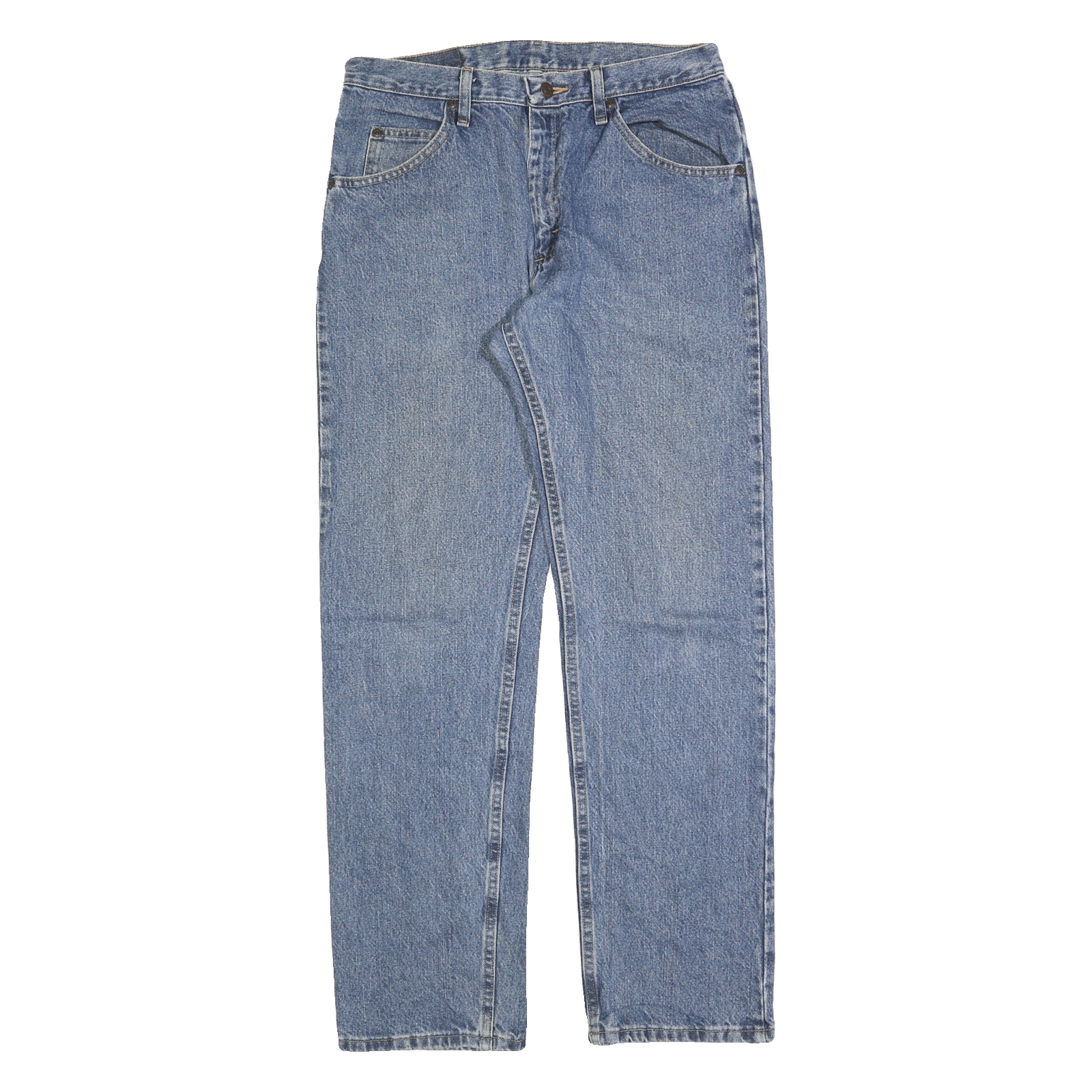 WRANGLER Mens Jeans Blue Regular Straight Denim Light W32 L33 Classic Fit Refurbished - N/A refurbished available on Cerqular