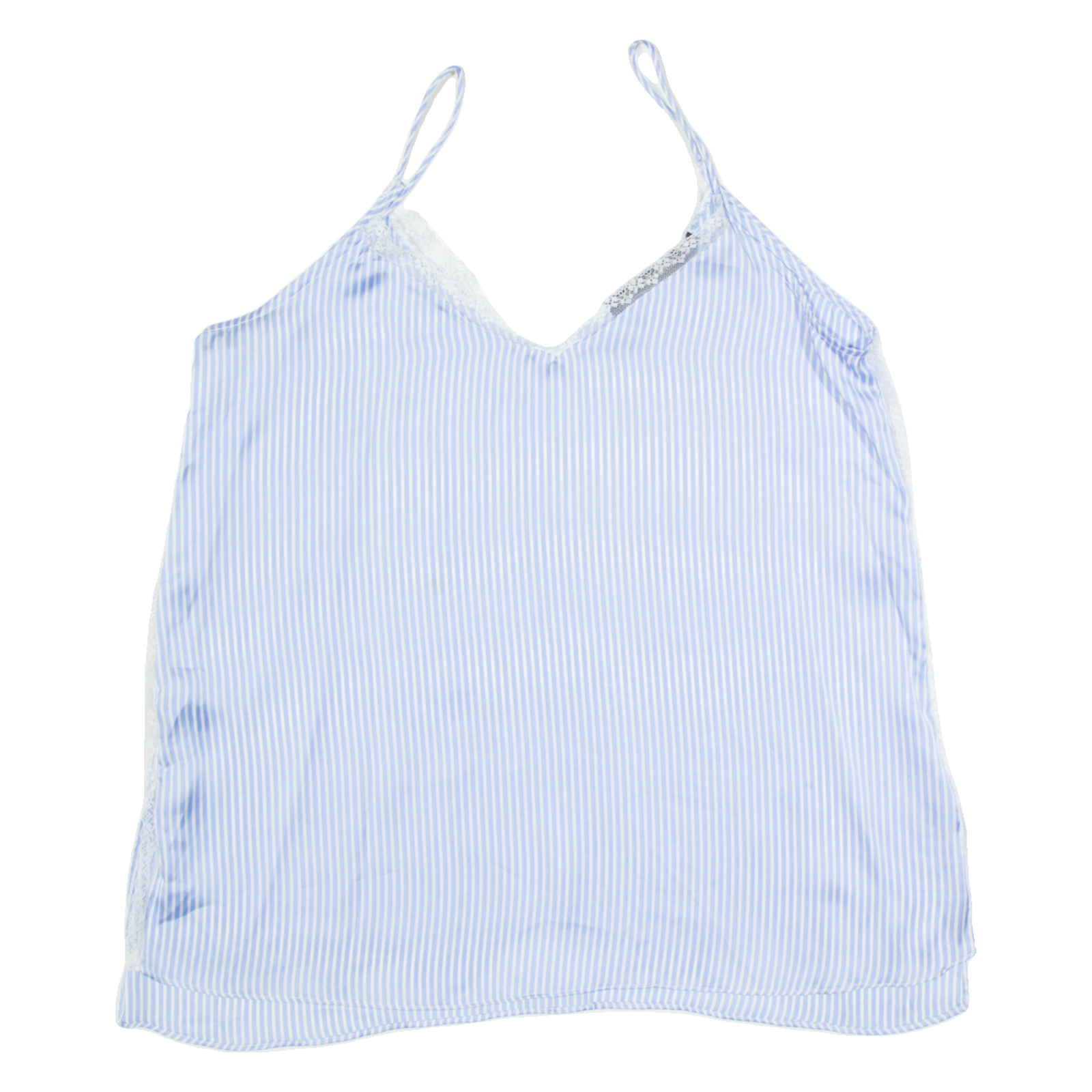 ZARA BASIC Oversized Womens Camisole Top Blue V-Neck Sleeveless Striped XS Refurbished - N/A refurbished available on Cerqular
