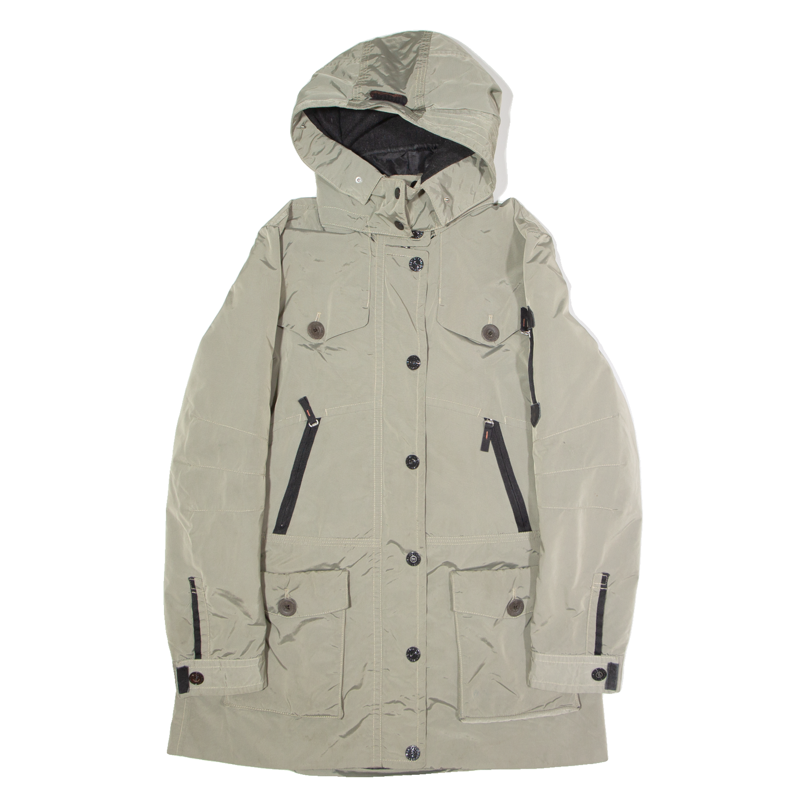 BOGNER Womens Parka Coat Grey Hooded UK 10 Refurbished - N/A refurbished available on Cerqular