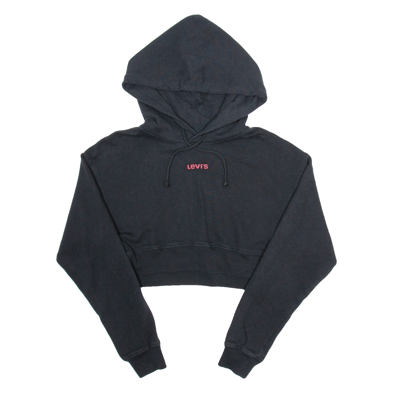 LEVI'S Crop Womens Black Hoodie S Refurbished - N/A refurbished available on Cerqular