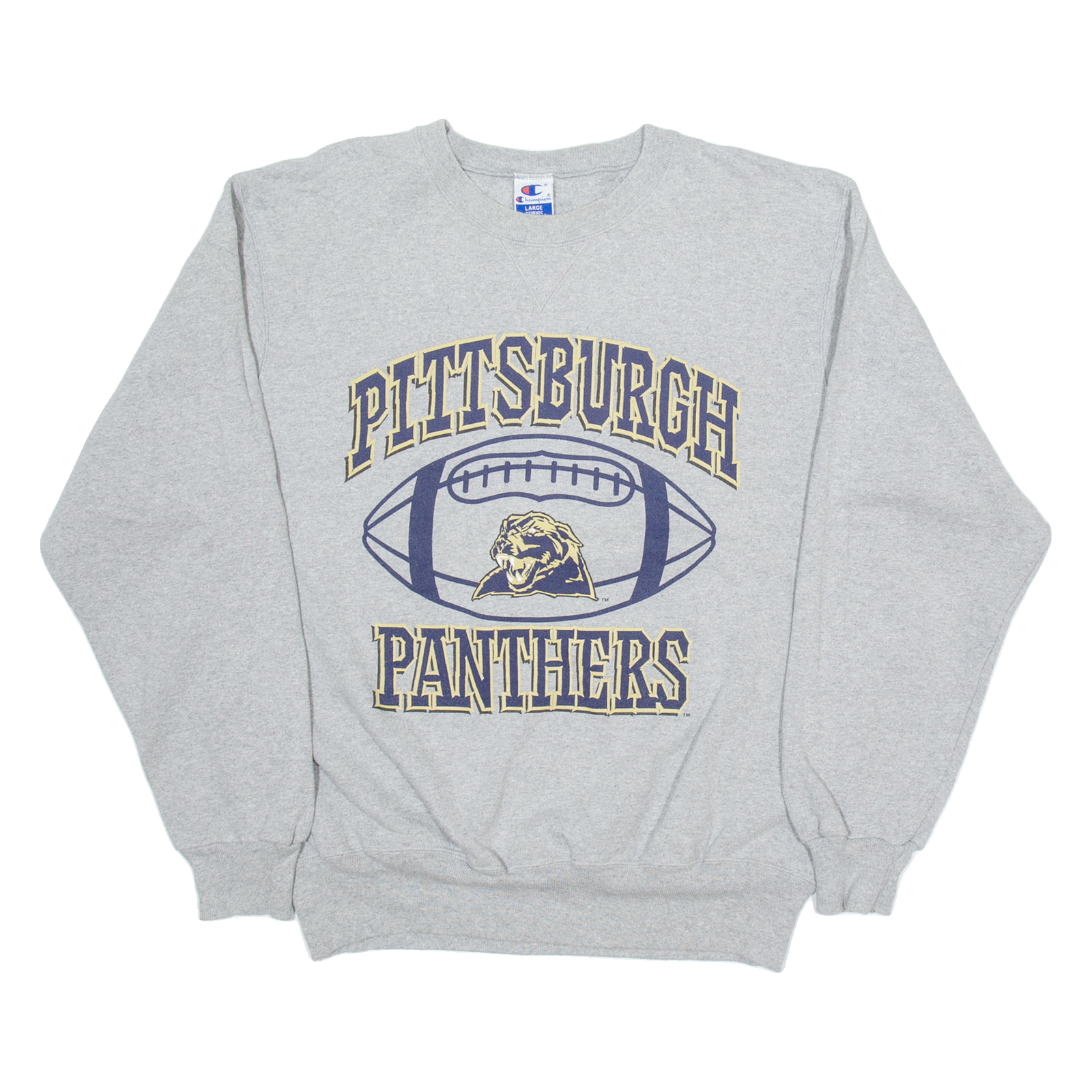 CHAMPION Pittsburgh Panthers Mens Sweatshirt Grey USA L Refurbished - N/A refurbished available on Cerqular