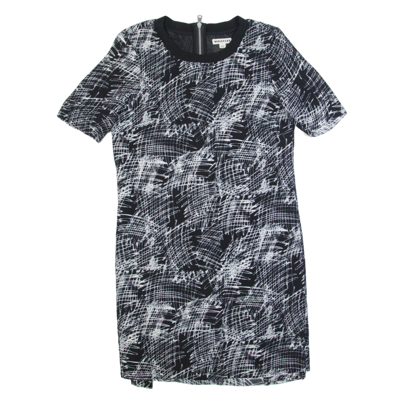 WHISTLES Womens Shift Dress Grey Short Sleeve Knee Length M Refurbished - N/A refurbished available on Cerqular
