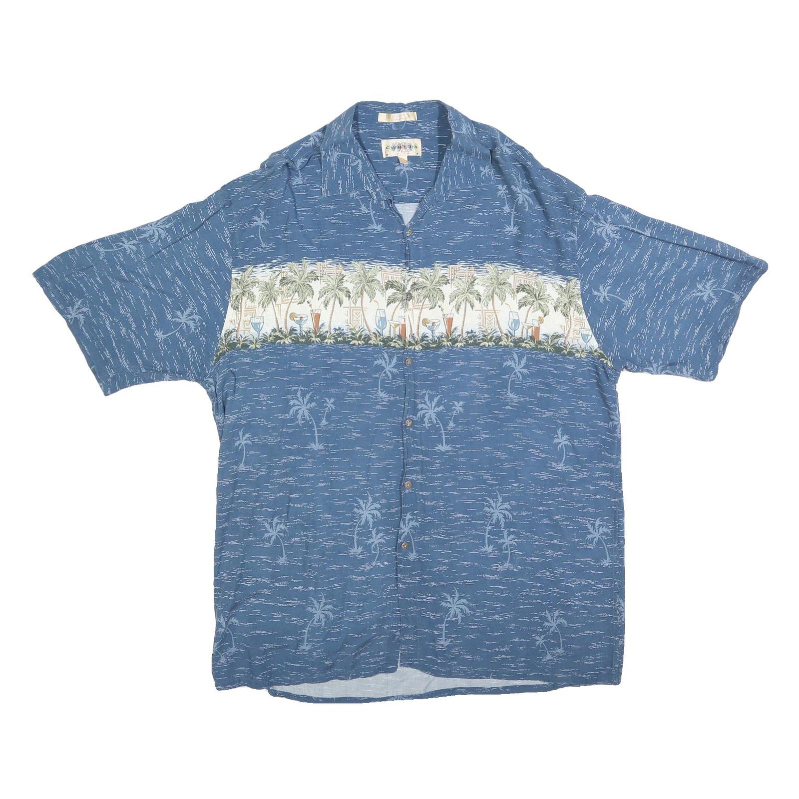 Buy CAMPIA Mens Blue Hawaiian Shirt XL Tropical Palm Print Casual Summer Style Refurbished - $19.49 CAMPIA Mens Blue Hawaiian Shirt XL Tropical Palm Print Casual Summer Style Refurbished - N/A refurbished available on Cerqular
