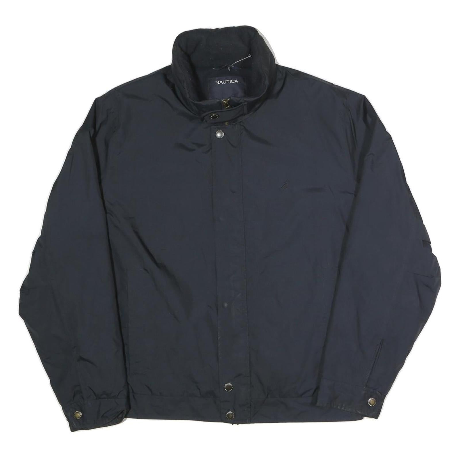 NAUTICA Mens Navy Blue Jacket M Polyester Blend Zip Plain Classic Casual Refurbished - N/A refurbished available on Cerqular