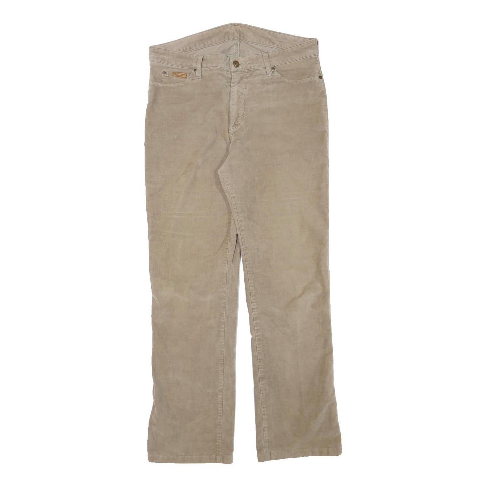 WRANGLER Mens Beige Cotton Blend Regular Straight Trousers W32 L28 Casual Refurbished - N/A refurbished available on Cerqular