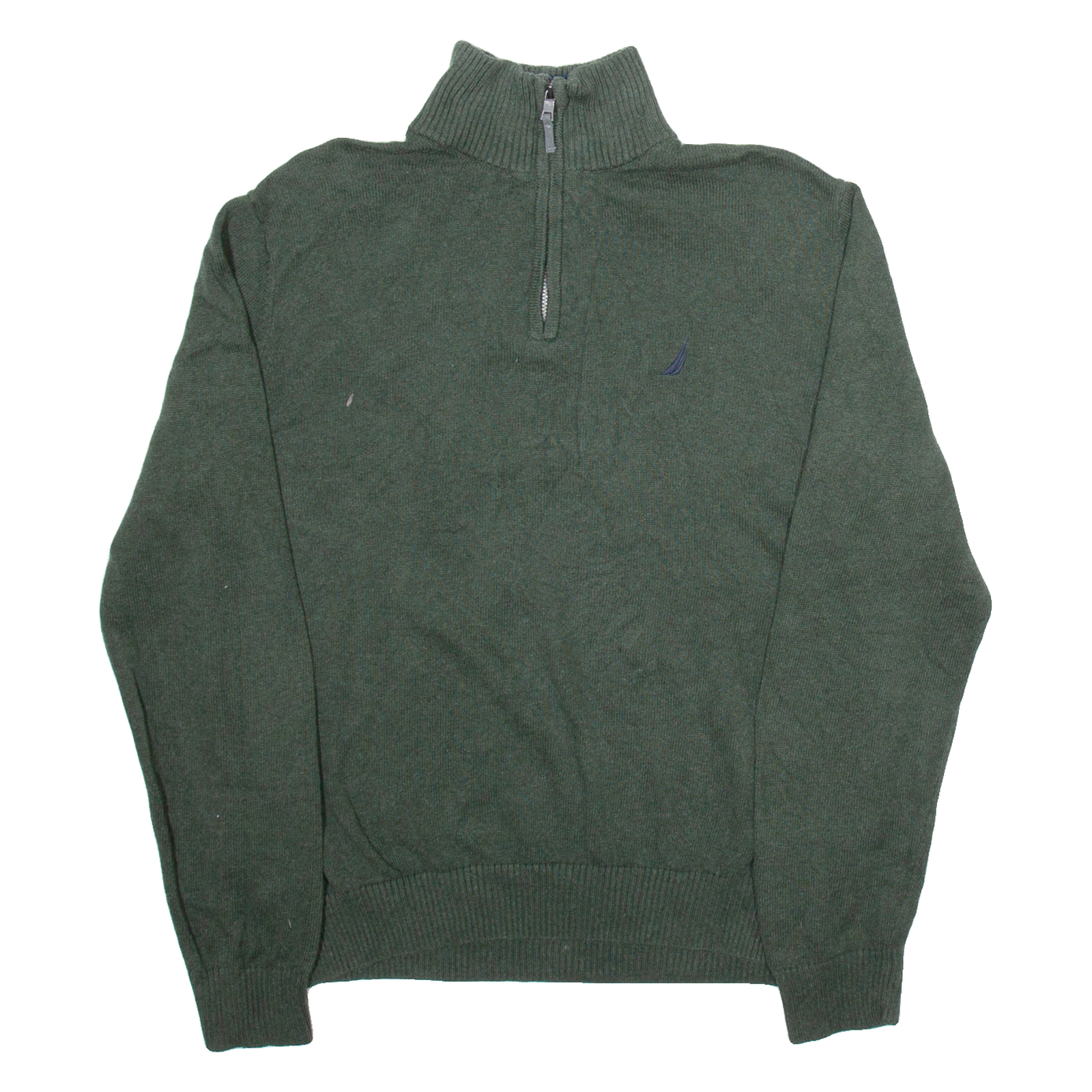 NAUTICA Mens Jumper Green 1/4 Zip Tight Knit M Refurbished - N/A refurbished available on Cerqular