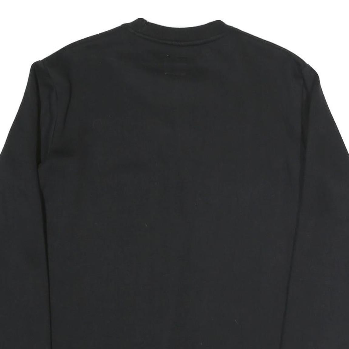 CHAMPION Mens Black Crew Neck S Sweatshirt Cotton Blend Classic Logo Refurbished - N/A refurbished available on Cerqular