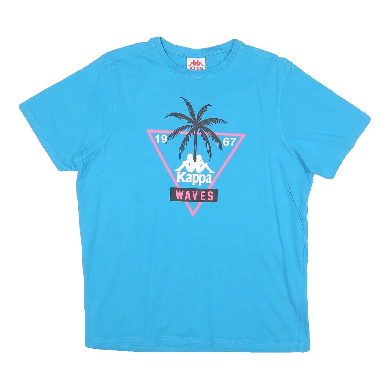 KAPPA Mens Blue Waves Graphic T-Shirt M Short Sleeve Crew Neck Casual Refurbished - N/A refurbished available on Cerqular