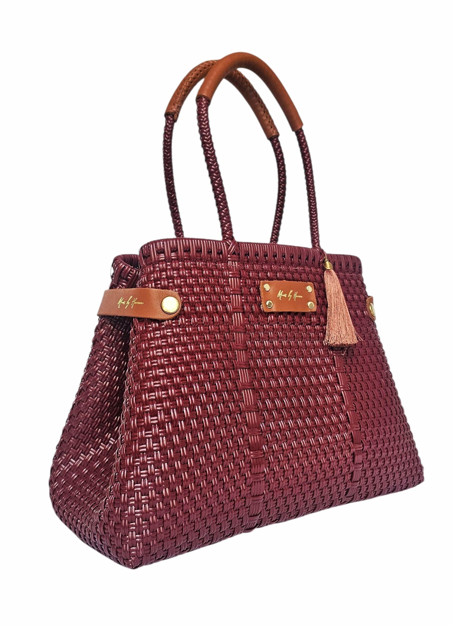 Less Pollution Convertible Handbag - Burgundy Refurbished - Mavis by Herrera refurbished available on Cerqular