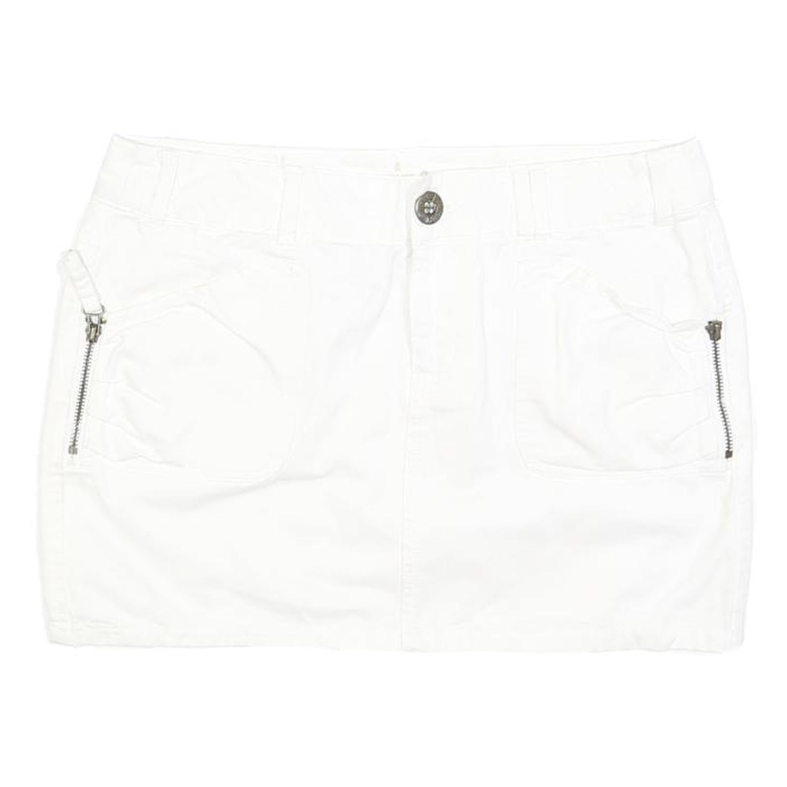 ARIZONA JEAN COMPANY Womens White Mini Cotton Blend Straight Skirt M Casual Refurbished - N/A refurbished available on Cerqular