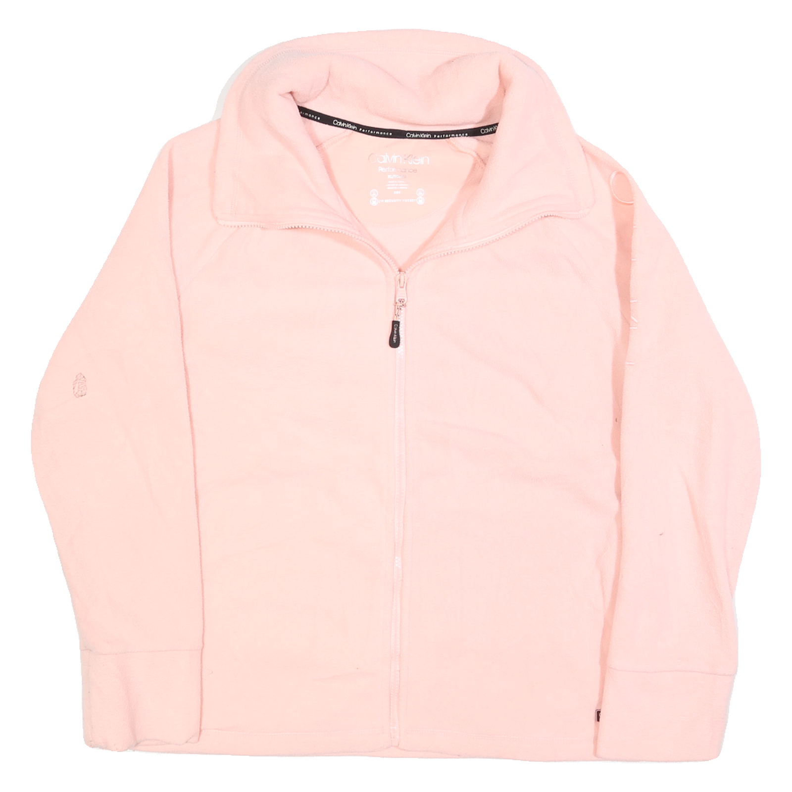 CALVIN KLEIN PERFORMANCE Womens Pink Pullover Plain Crew Neck Polyester Jumper Refurbished - N/A refurbished available on Cerqular