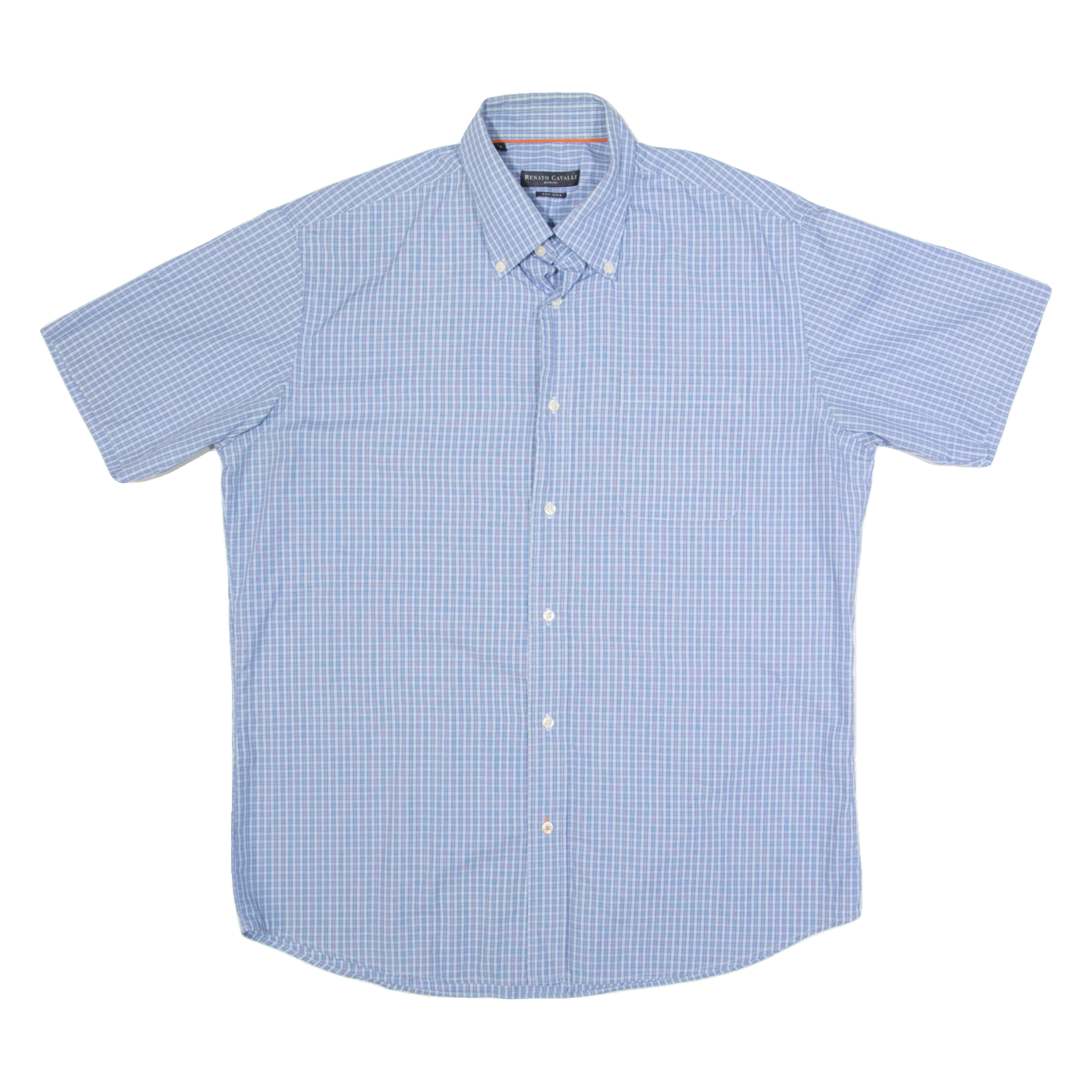 RENATO CAVALLI Mens Shirt Blue Check M Refurbished - N/A refurbished available on Cerqular
