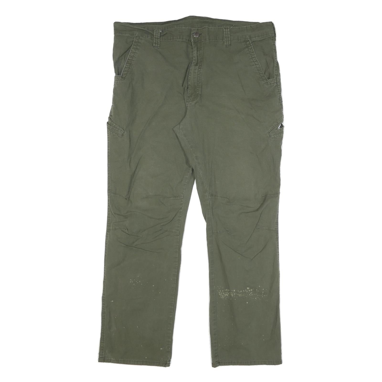 DICKIES Mens Cotton Blend Green Regular Straight Trousers W40 L30 Workwear Refurbished - N/A refurbished available on Cerqular
