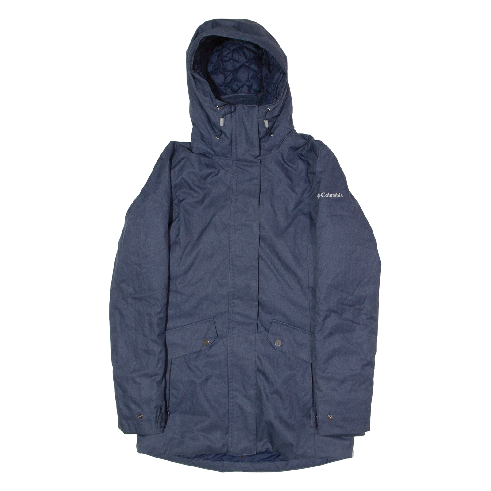 COLUMBIA Womens Parka Coat Blue Hooded XS Refurbished - N/A refurbished available on Cerqular