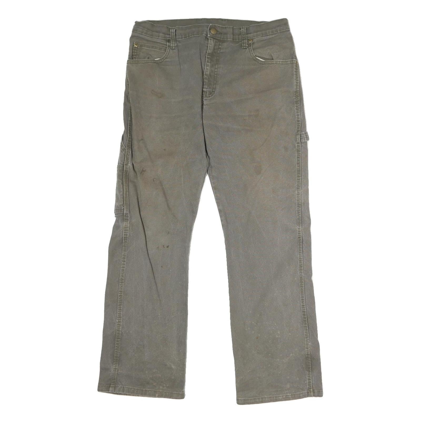 DICKIES Mens Jeans Grey Regular Straight Denim W38 L32 Workwear Zip Closure Refurbished - N/A refurbished available on Cerqular