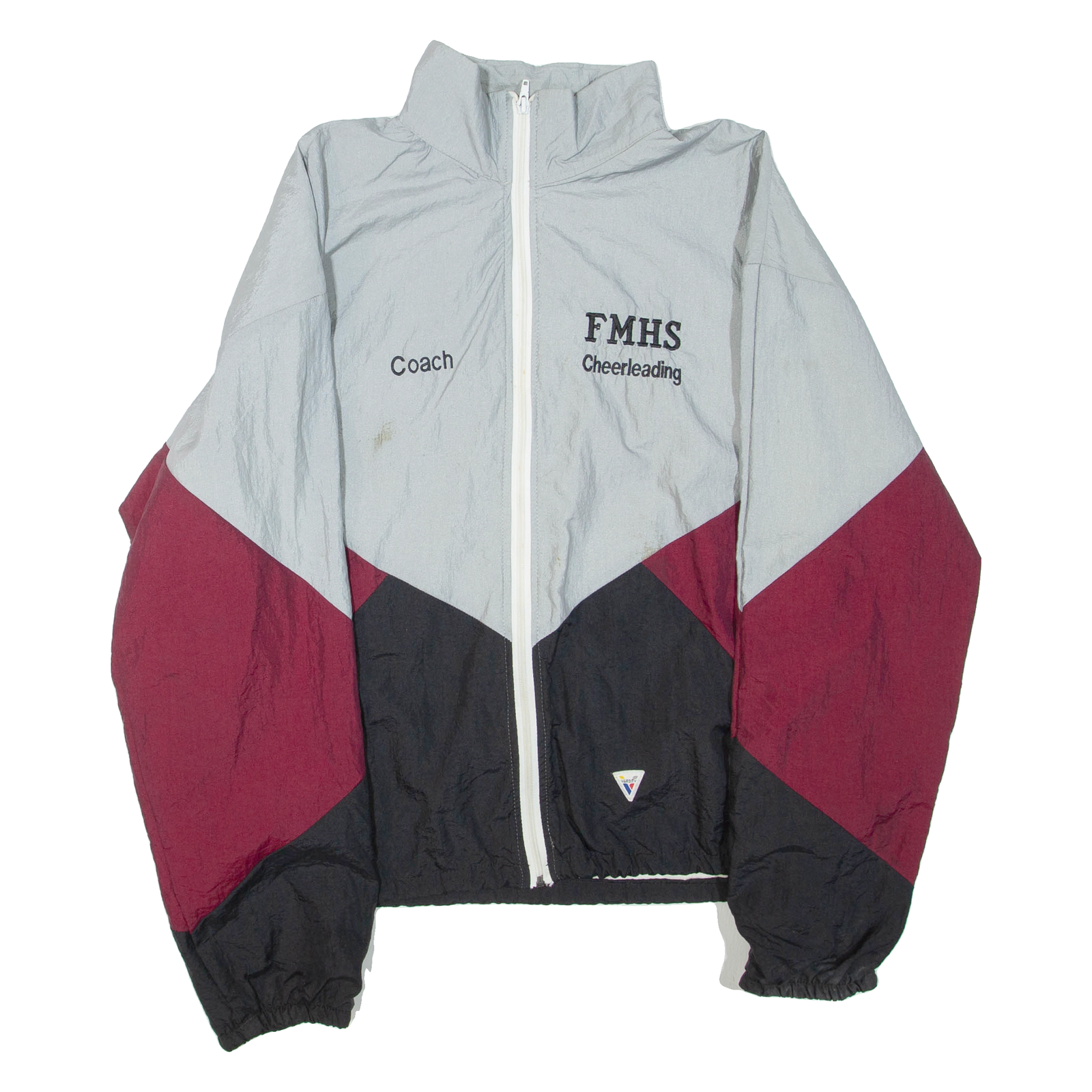 Fmhs Cheerleading Womens Track Jacket Grey Colourblock XL Refurbished - N/A refurbished available on Cerqular