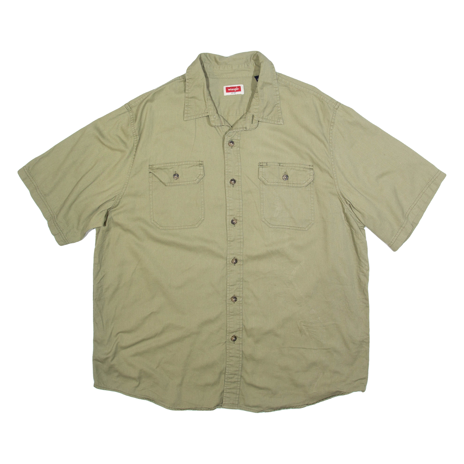 WRANGLER Mens Plain Shirt Green XL Refurbished - N/A refurbished available on Cerqular