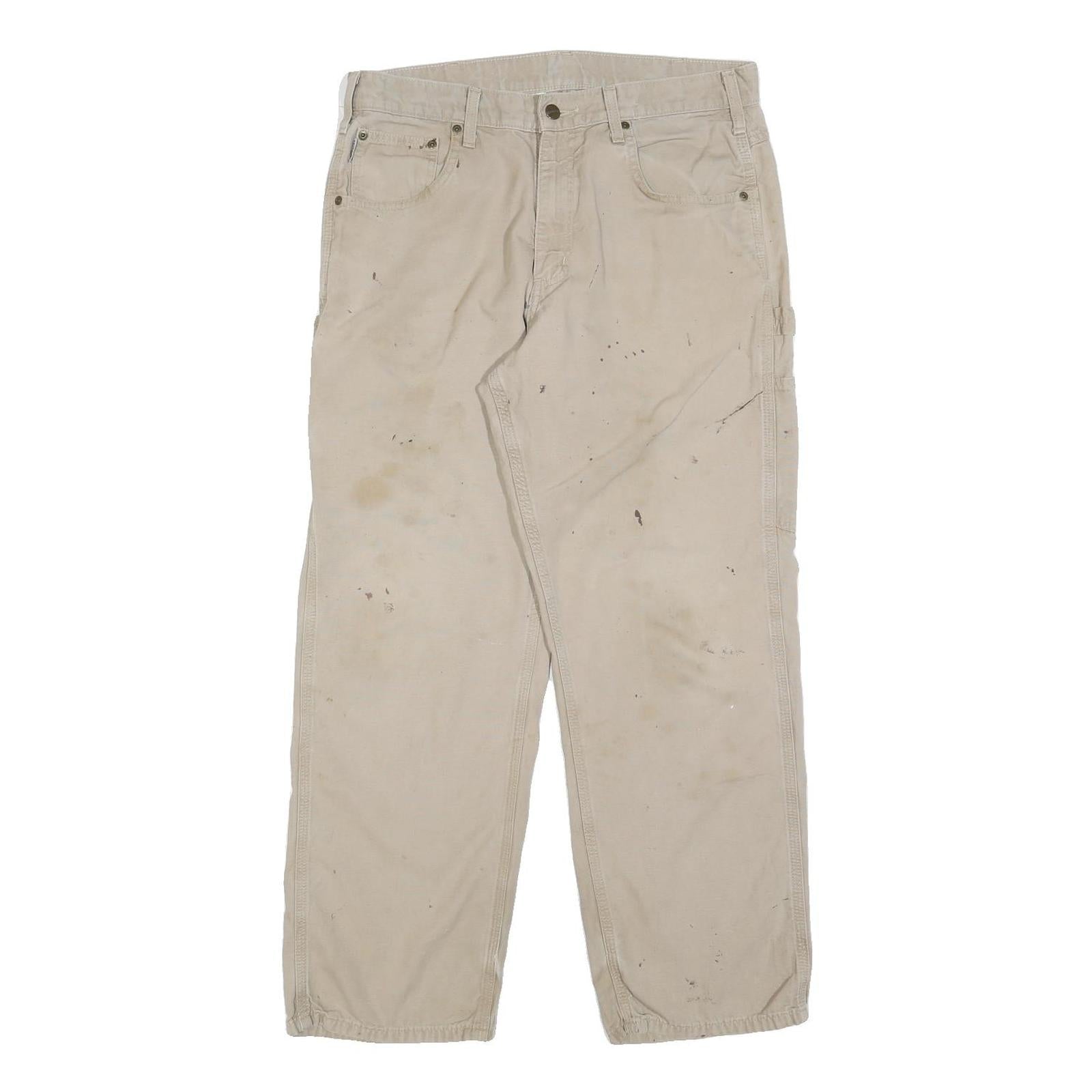 Buy CARHARTT Mens Cotton Blend Beige Loose Straight Trousers W34 L30 Workwear Casual Refurbished - $40.29 CARHARTT Mens Cotton Blend Beige Loose Straight Trousers W34 L30 Workwear Casual Refurbished - N/A refurbished available on Cerqular