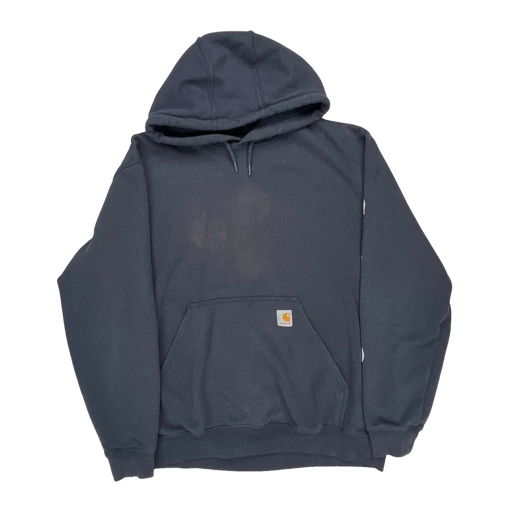 Carhartt Hoodie - Large Grey Cotton Refurbished - Thrifted (note: this is a term often used to describe second- refurbished available on Cerqular
