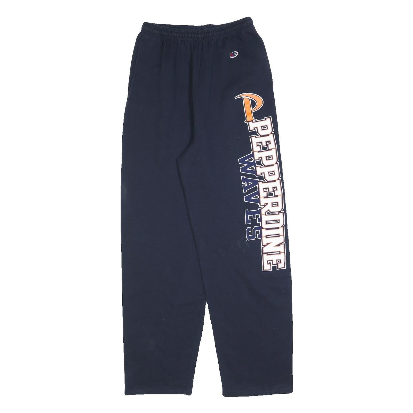 CHAMPION Womens Joggers Navy Pepperdine Waves M W26 L30 Cotton Blend Casual Fit Refurbished - N/A refurbished available on Cerqular