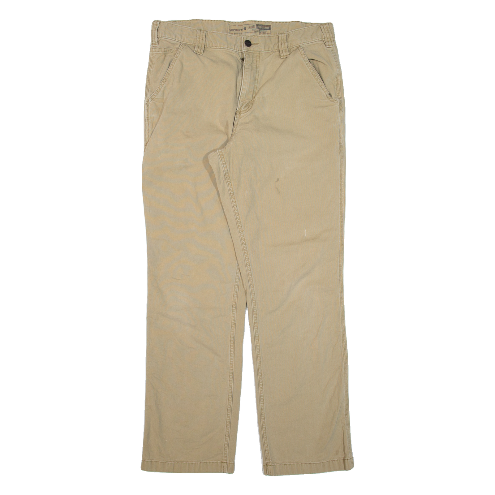 CARHARTT Workwear Mens Trousers Beige Relaxed Straight W33 L29 Refurbished - N/A refurbished available on Cerqular
