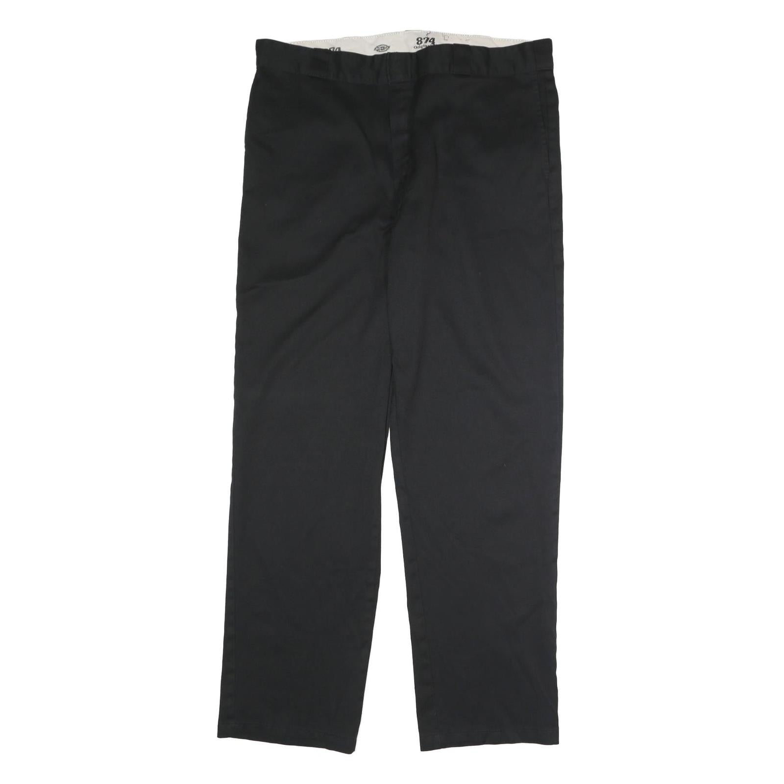 DICKIES Mens Black Classic Straight Trousers W40 L34 Workwear Zip Closure Refurbished - N/A refurbished available on Cerqular