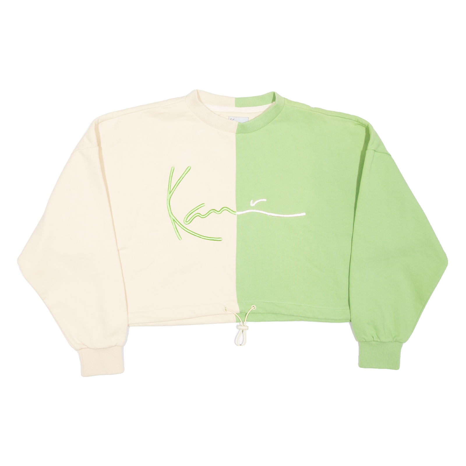 KARL KANI Cropped Womens Sweatshirt Green XS Refurbished - N/A refurbished available on Cerqular