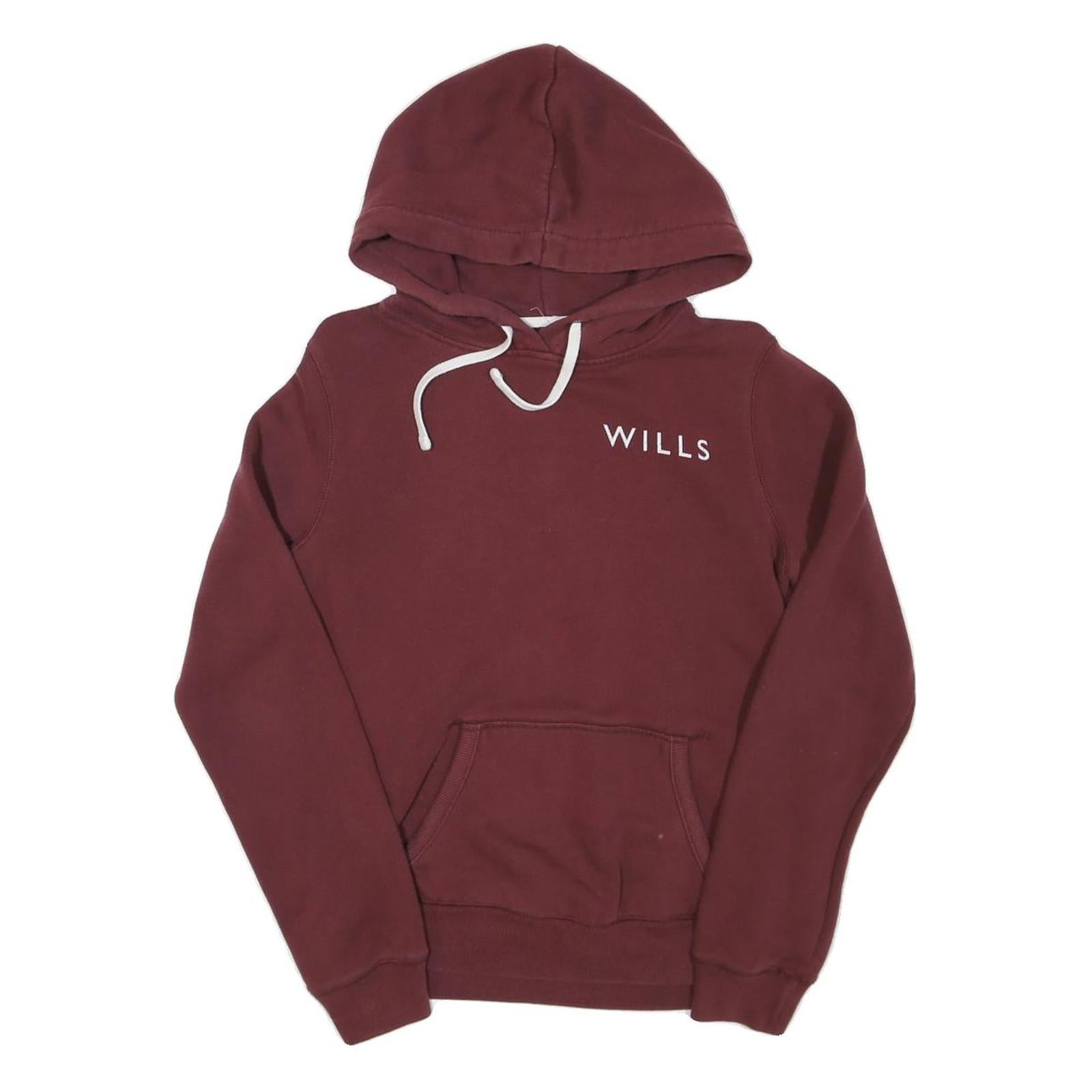 JACK WILLS Womens Maroon Hoodie UK 12 Pullover Cotton Blend Casual Hooded Refurbished - N/A refurbished available on Cerqular