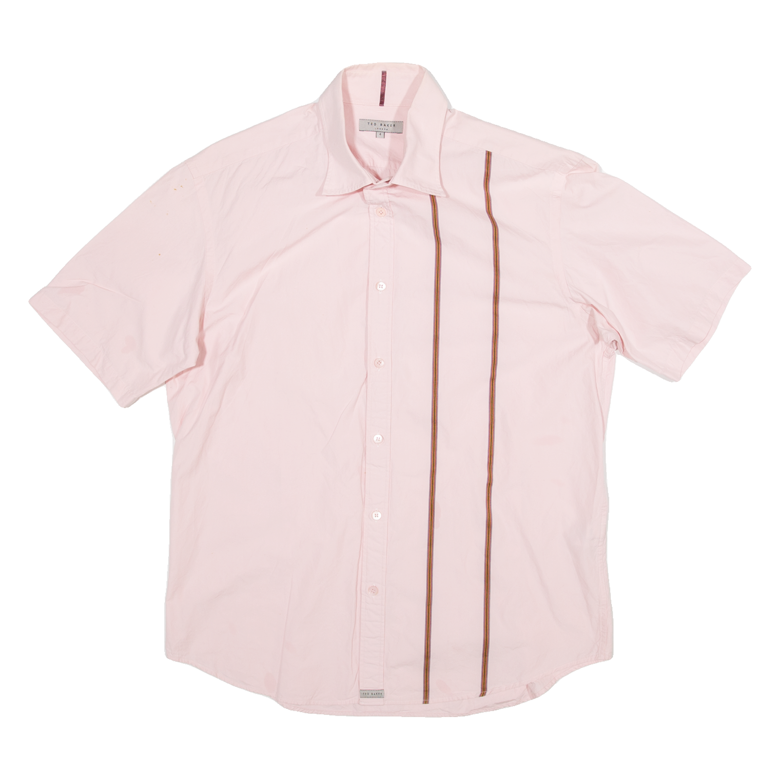 TED BAKER Mens Shirt Pink Striped L Refurbished - N/A refurbished available on Cerqular