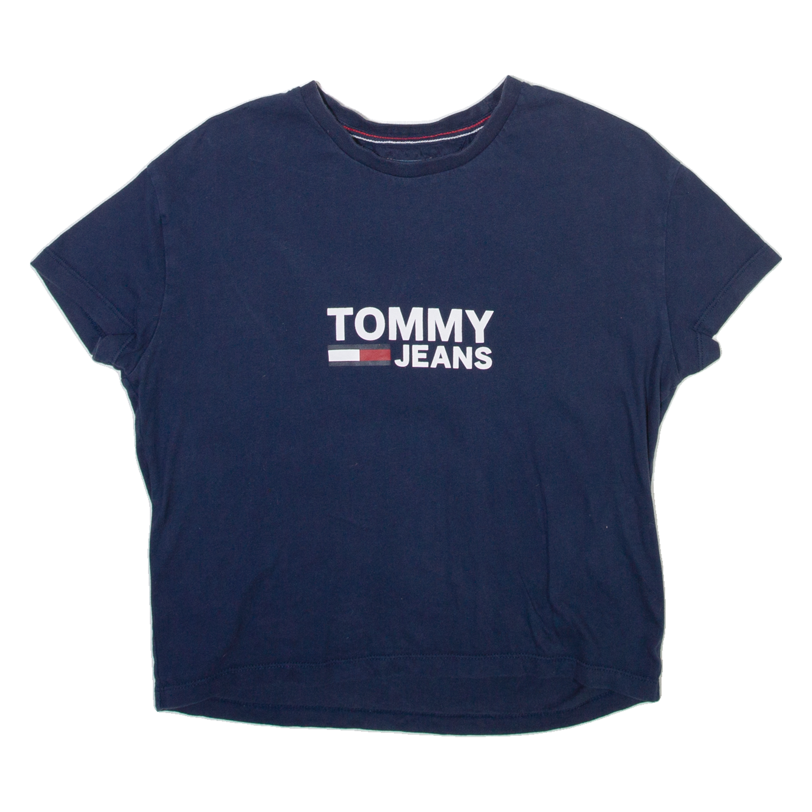 TOMMY JEANS Womens T-Shirt Blue Crew Neck XS Refurbished - N/A refurbished available on Cerqular