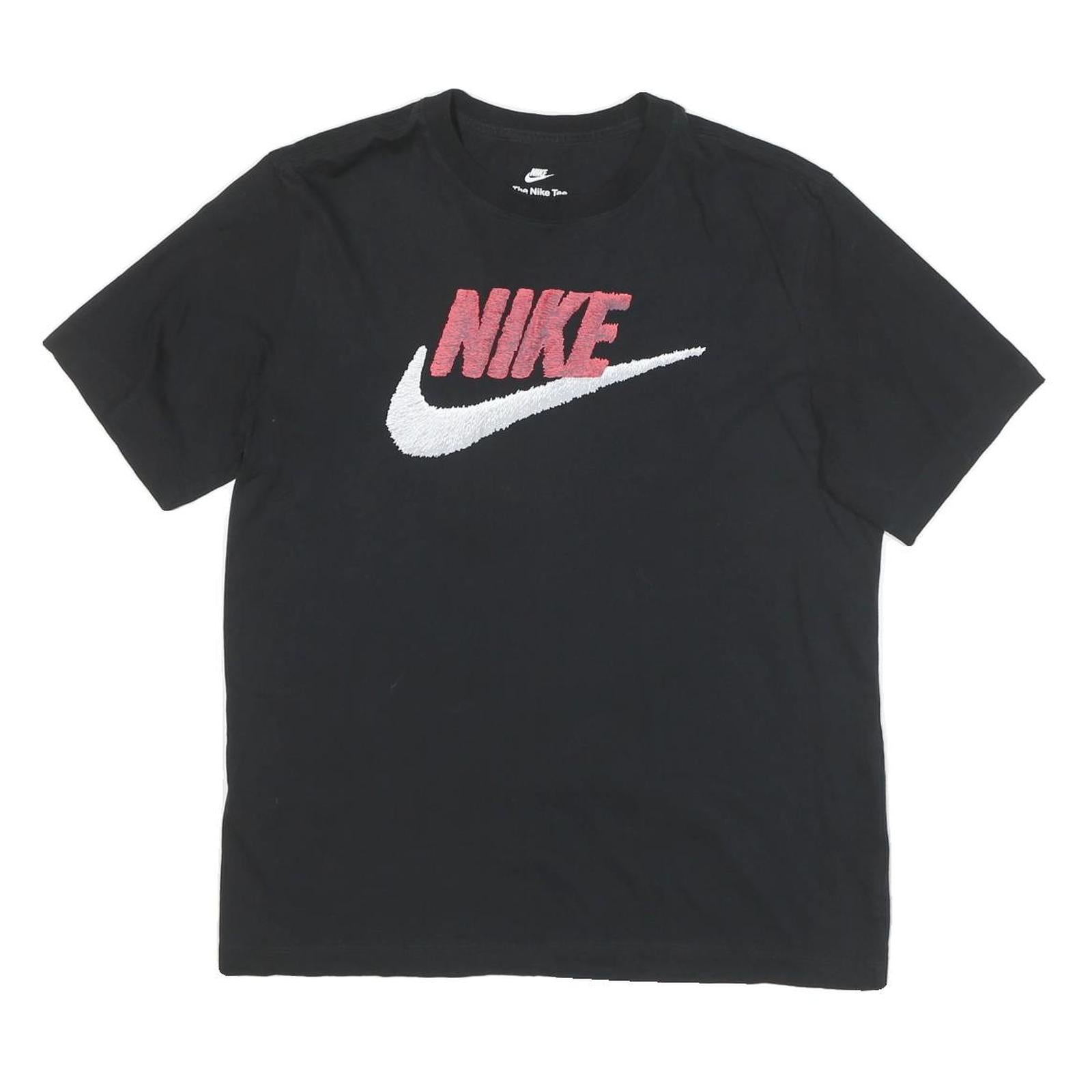 NIKE Mens Black Red & White Graphic T-Shirt M Short Sleeve Crew Neck Cotton Refurbished - N/A refurbished available on Cerqular