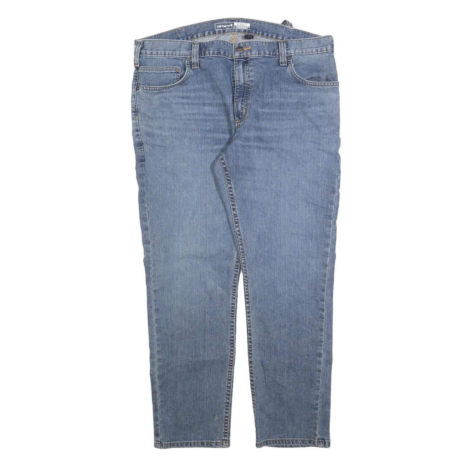 CARHARTT Mens Relaxed Light Blue Denim Jeans W38 L30 Zip Closure Pockets Refurbished - N/A refurbished available on Cerqular