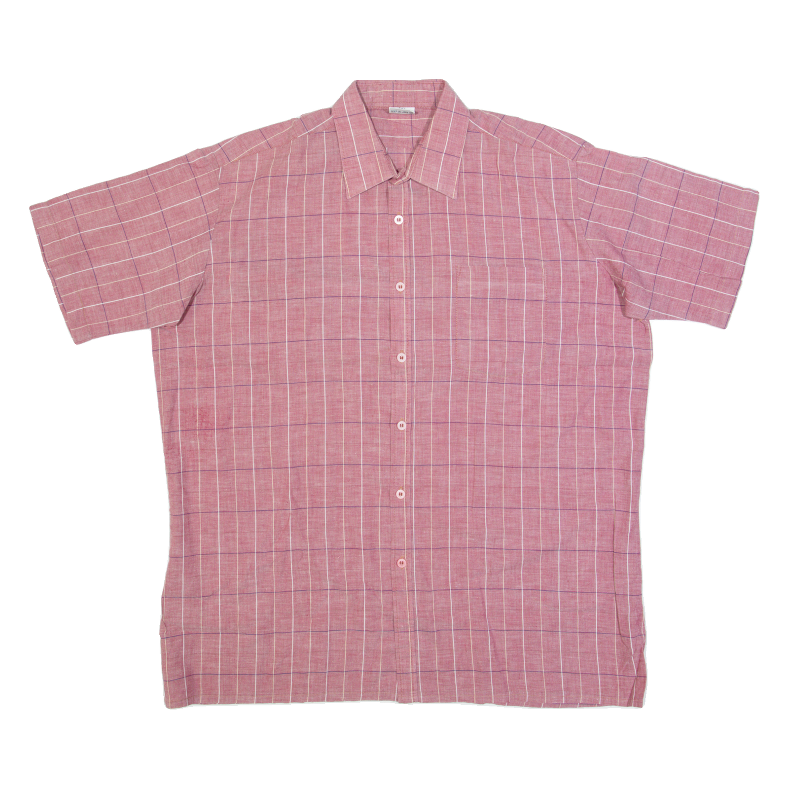 Mens Shirt Maroon Check L Refurbished - N/A refurbished available on Cerqular