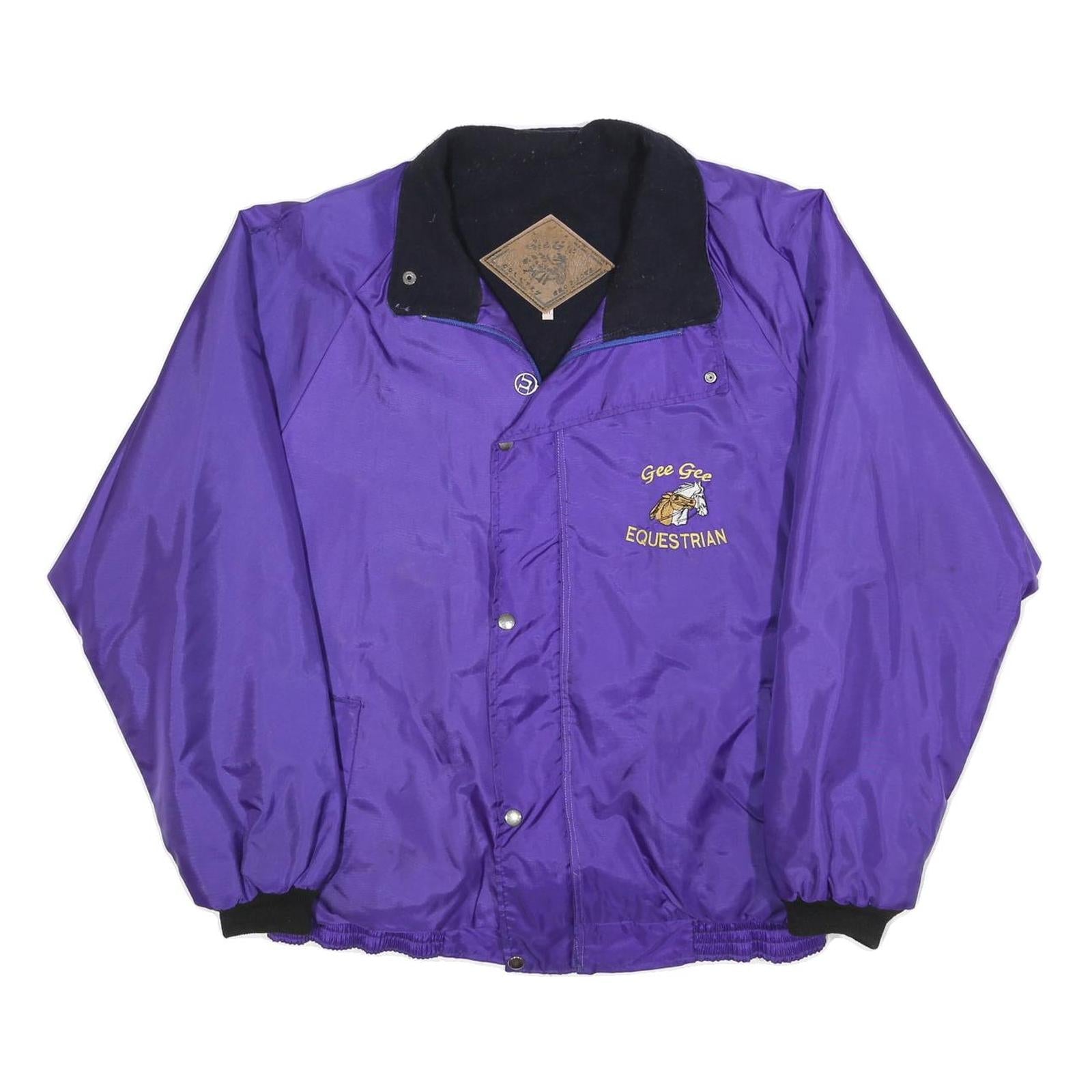 GEE GEE Mens Purple Equestrian Jacket M Polyester Blend Windbreaker Zip Refurbished - N/A refurbished available on Cerqular