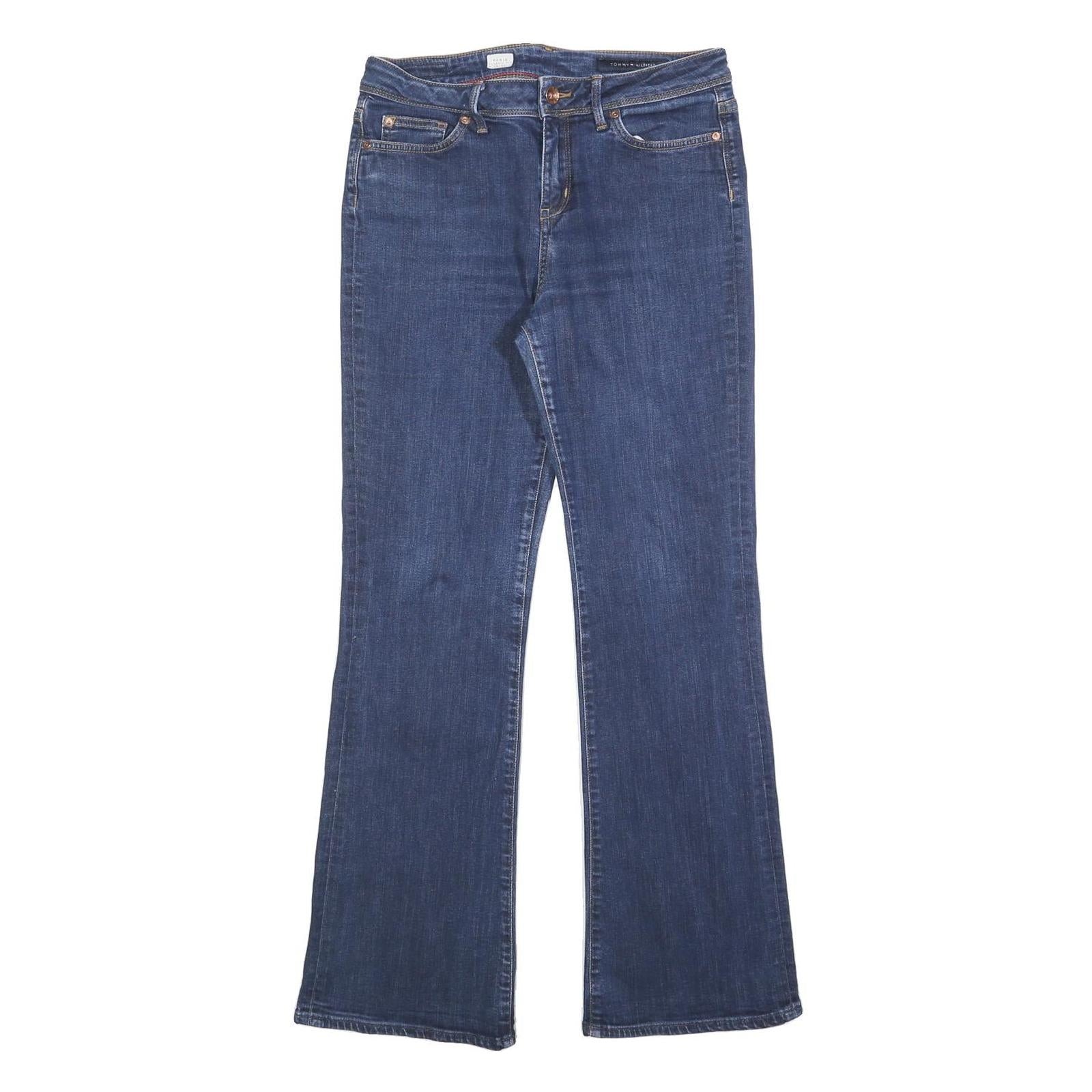 TOMMY HILFIGER Womens Jeans Blue Regular Flared Denim Medium W28 L32 Classic Fit Refurbished - N/A refurbished available on Cerqular