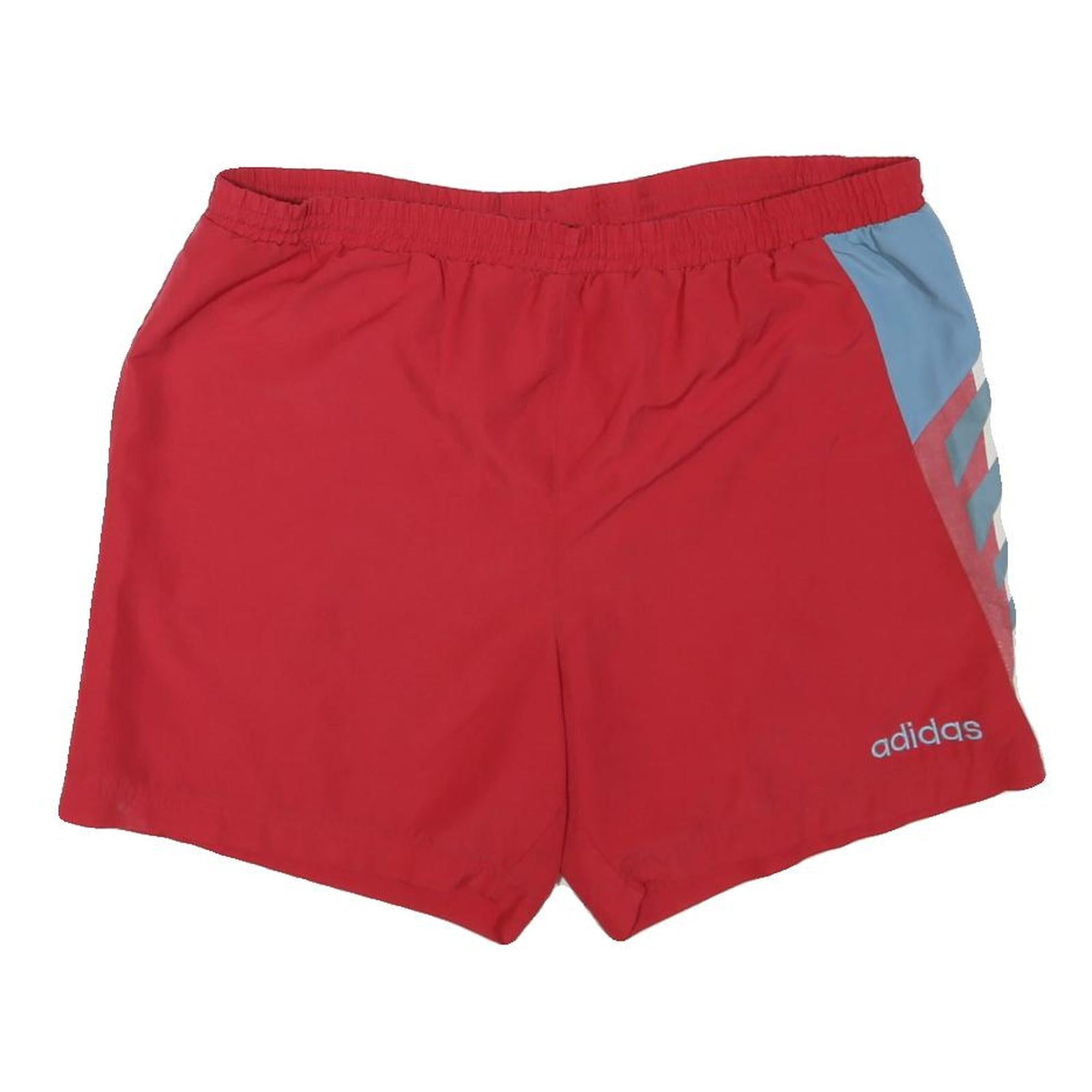 ADIDAS Mens Shorts Red & Sky Blue XL W42 Polyester Blend Casual Sportswear Refurbished - N/A refurbished available on Cerqular