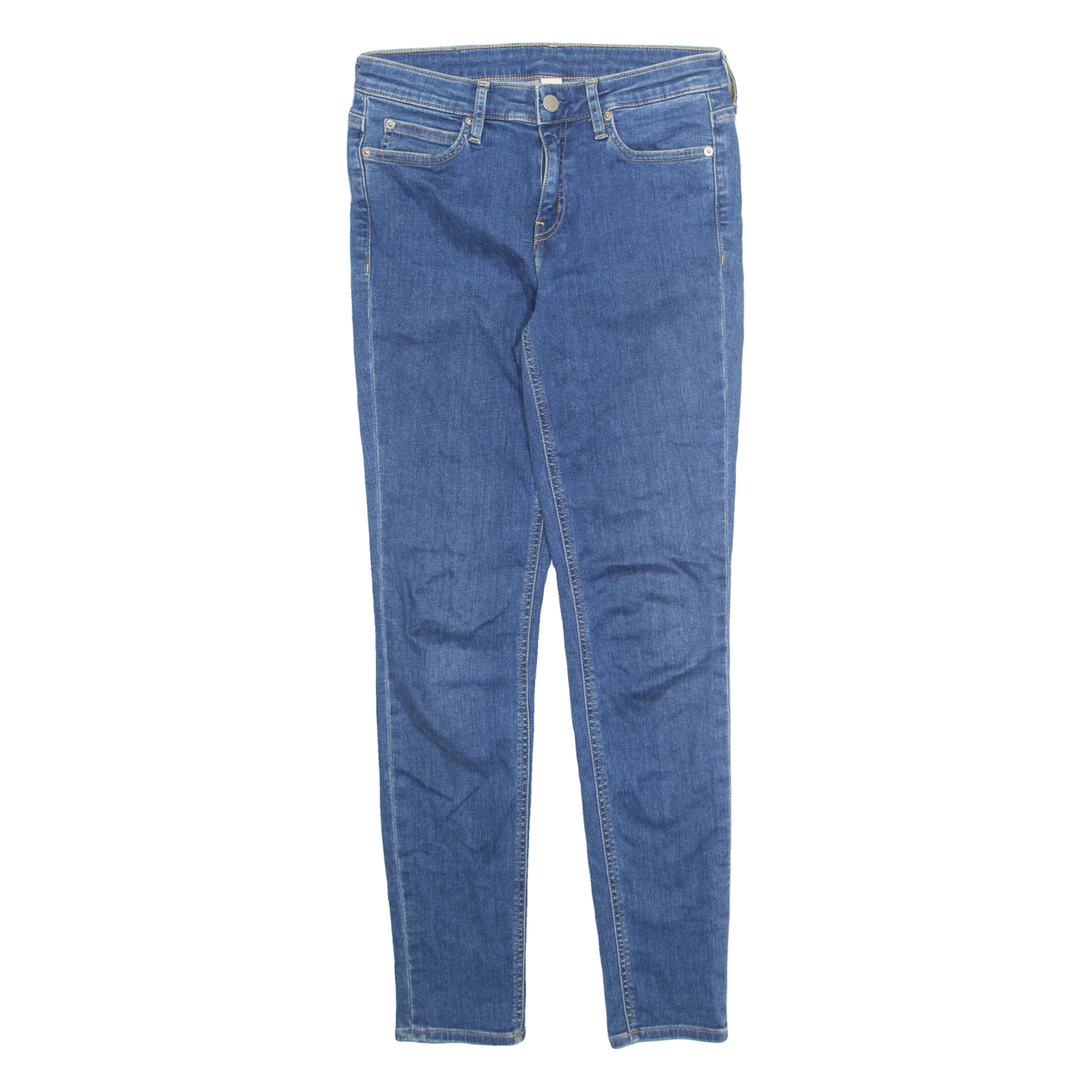 CALVIN KLEIN JEANS Mens Jeans Blue Regular Skinny Stone Wash W28 L30 Refurbished - N/A refurbished available on Cerqular