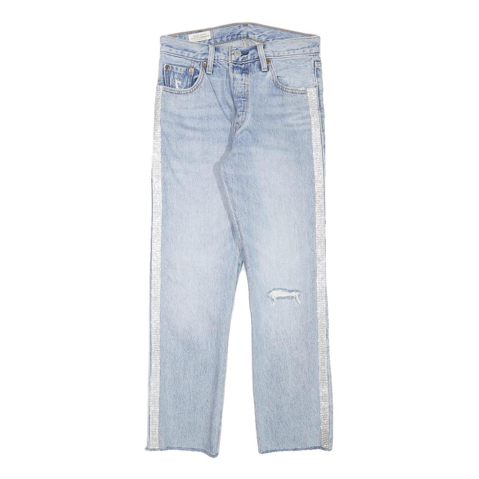 Buy LEVI'S 501 Womens Jeans Blue Regular Straight Denim Light W26 L25 Crystal Trim Refurbished - $45.49 LEVI'S 501 Womens Jeans Blue Regular Straight Denim Light W26 L25 Crystal Trim Refurbished - N/A refurbished available on Cerqular