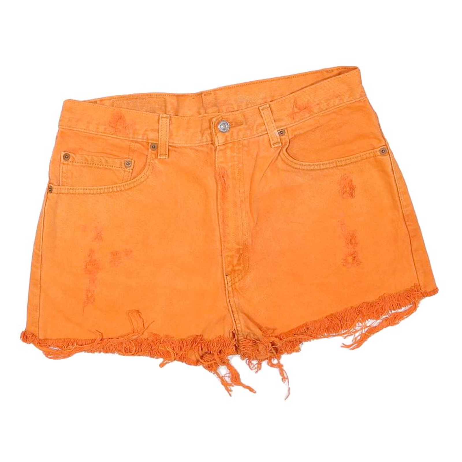 LEVI'S Womens Shorts Orange Casual Cut-Off M W32 Distressed Frayed Hem Refurbished - N/A refurbished available on Cerqular
