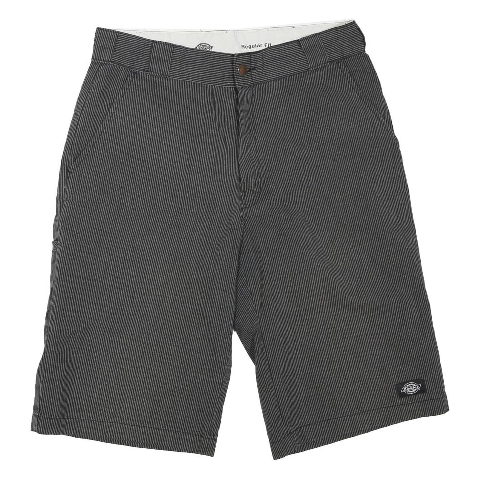 DICKIES Mens Grey Pinstripe Casual Shorts M W30 Workwear Cotton Blend Refurbished - N/A refurbished available on Cerqular