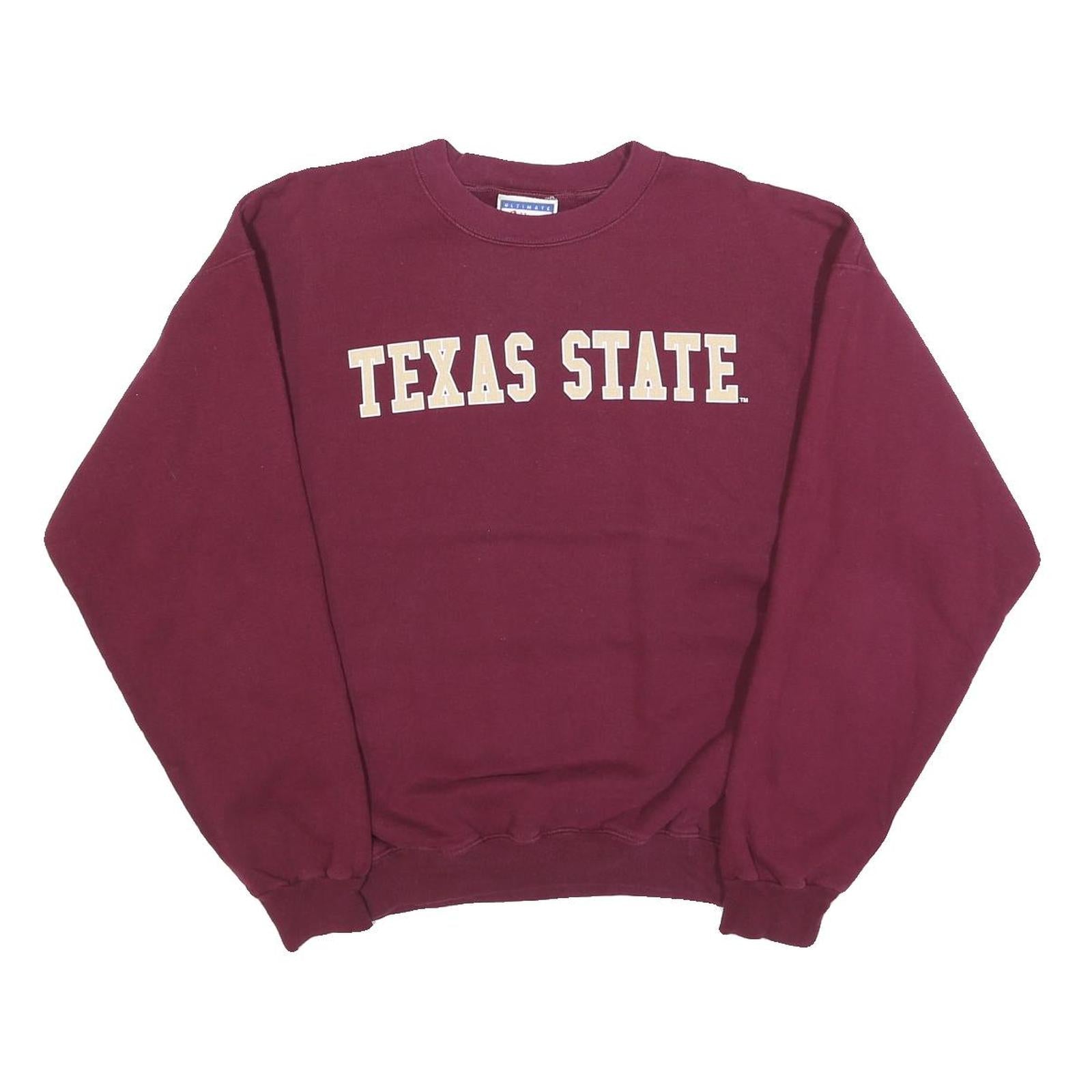 HANES Mens Maroon Texas State Crew Neck M Cotton Blend Sweatshirt Refurbished - N/A refurbished available on Cerqular