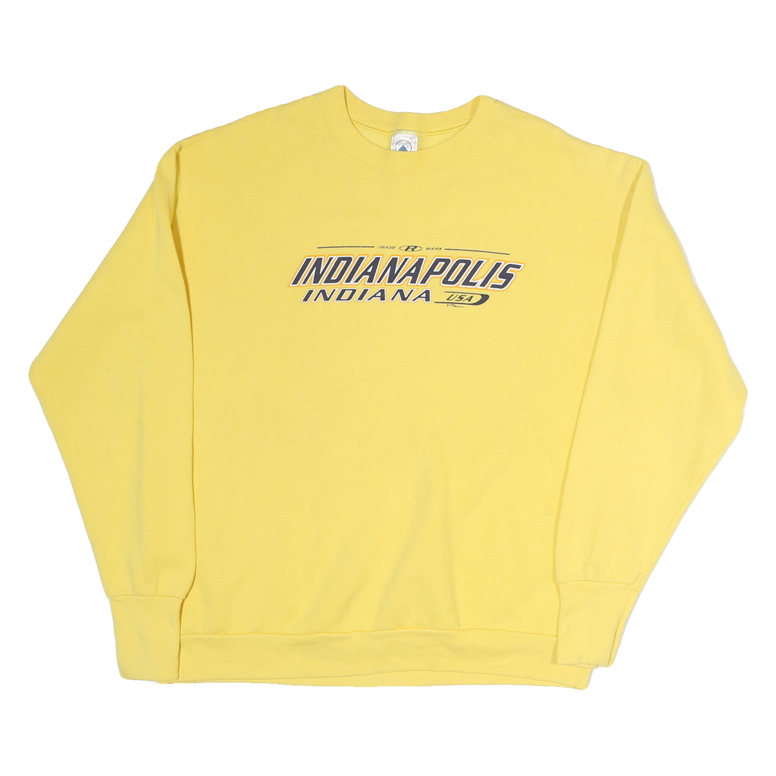 DELTA Mens Yellow Indianapolis Indiana Crew Neck L Cotton Sweatshirt Refurbished - N/A refurbished available on Cerqular