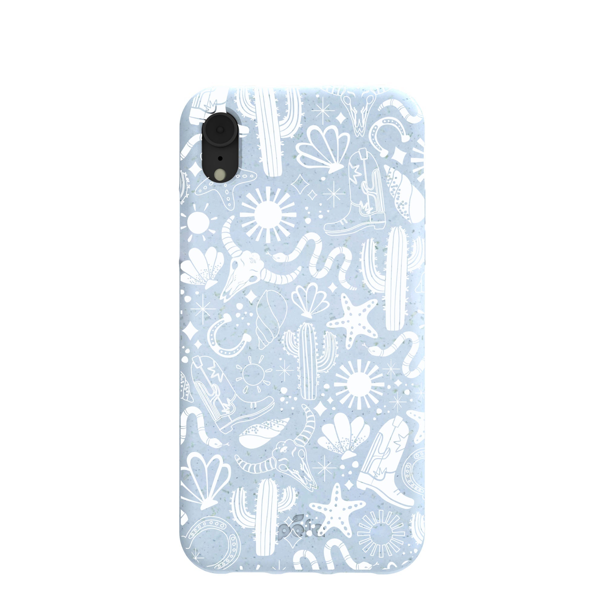 Powder Blue Coastal Rodeo iPhone XR Case Refurbished - Pela Case refurbished available on Cerqular