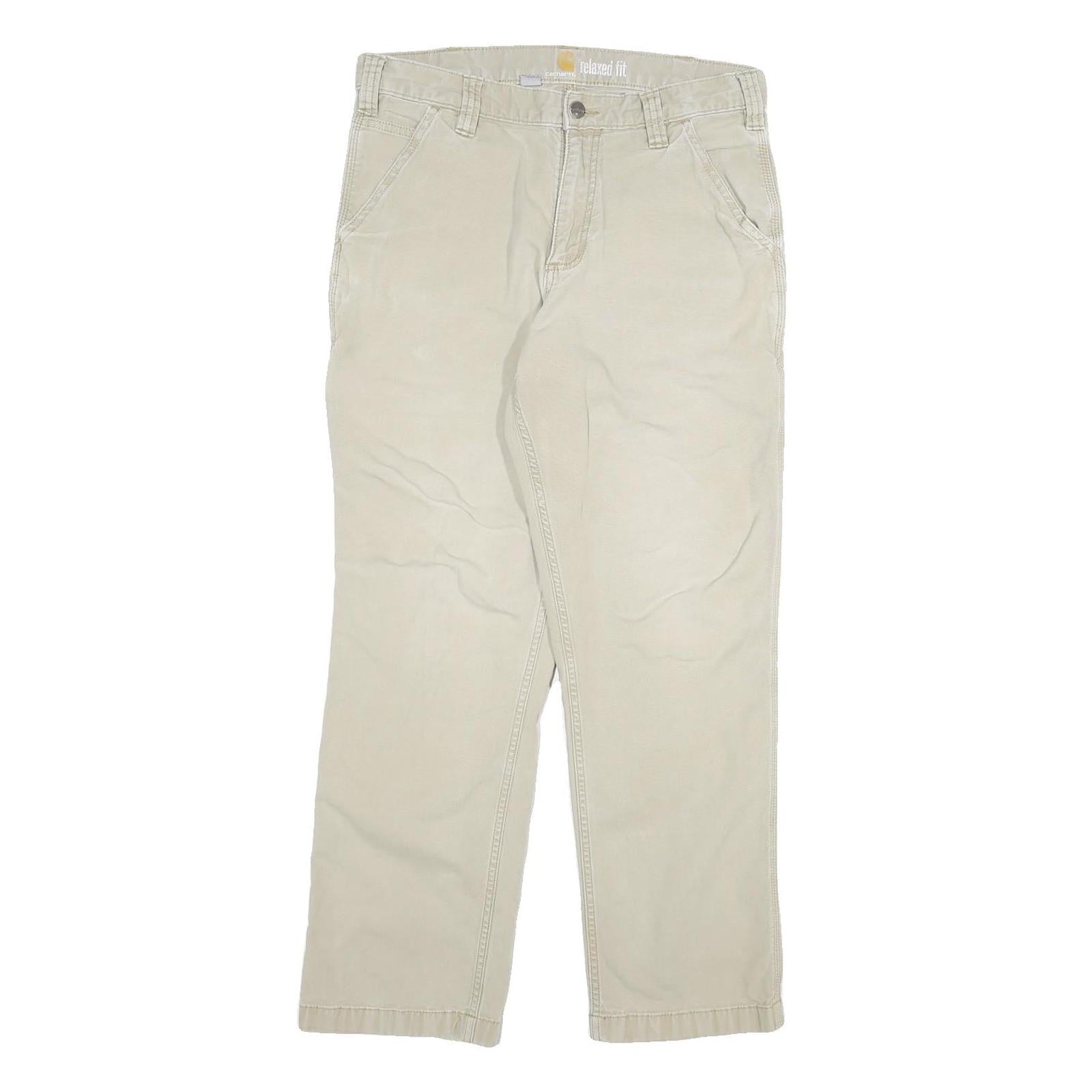 Buy CARHARTT Mens Relaxed Fit Beige Workwear Cotton Blend Trousers W32 L30 Refurbished - $49.39 CARHARTT Mens Relaxed Fit Beige Workwear Cotton Blend Trousers W32 L30 Refurbished - N/A refurbished available on Cerqular