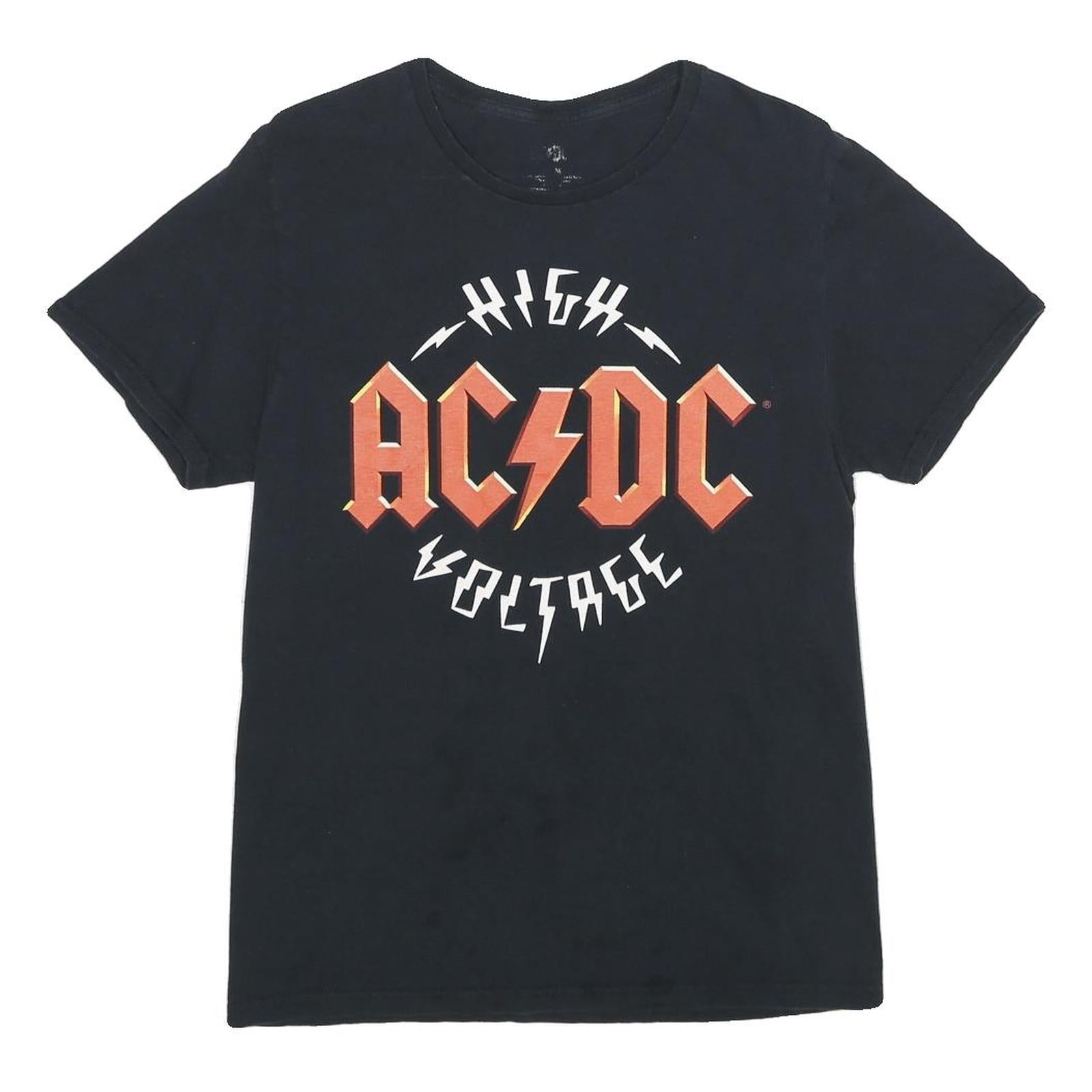 AC/DC Mens Black High Voltage Graphic T-Shirt M Short Sleeve Crew Neck Rock Band Refurbished - N/A refurbished available on Cerqular